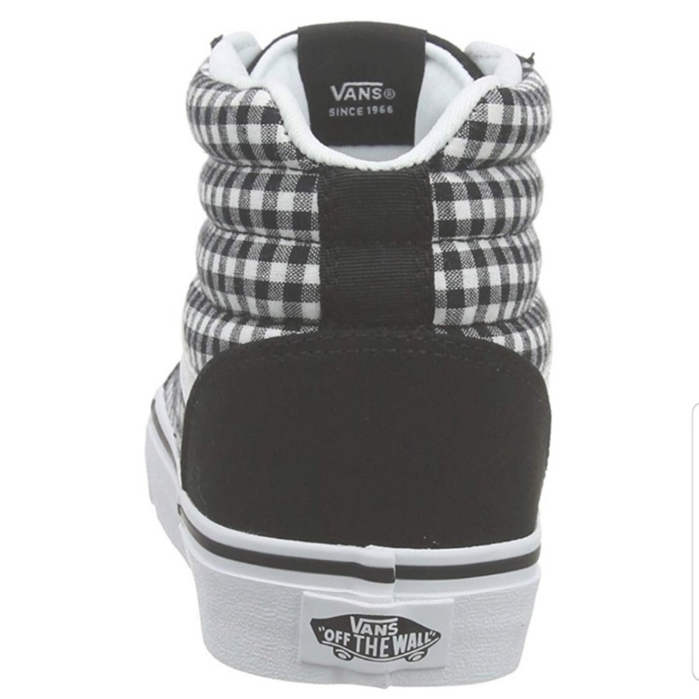 New w tags in box Vans Ward Hi Gingham Black Sk8-HI high tops 8 mini check - Picture 5 of 8
